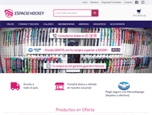 Tablet Screenshot of espaciohockey.com